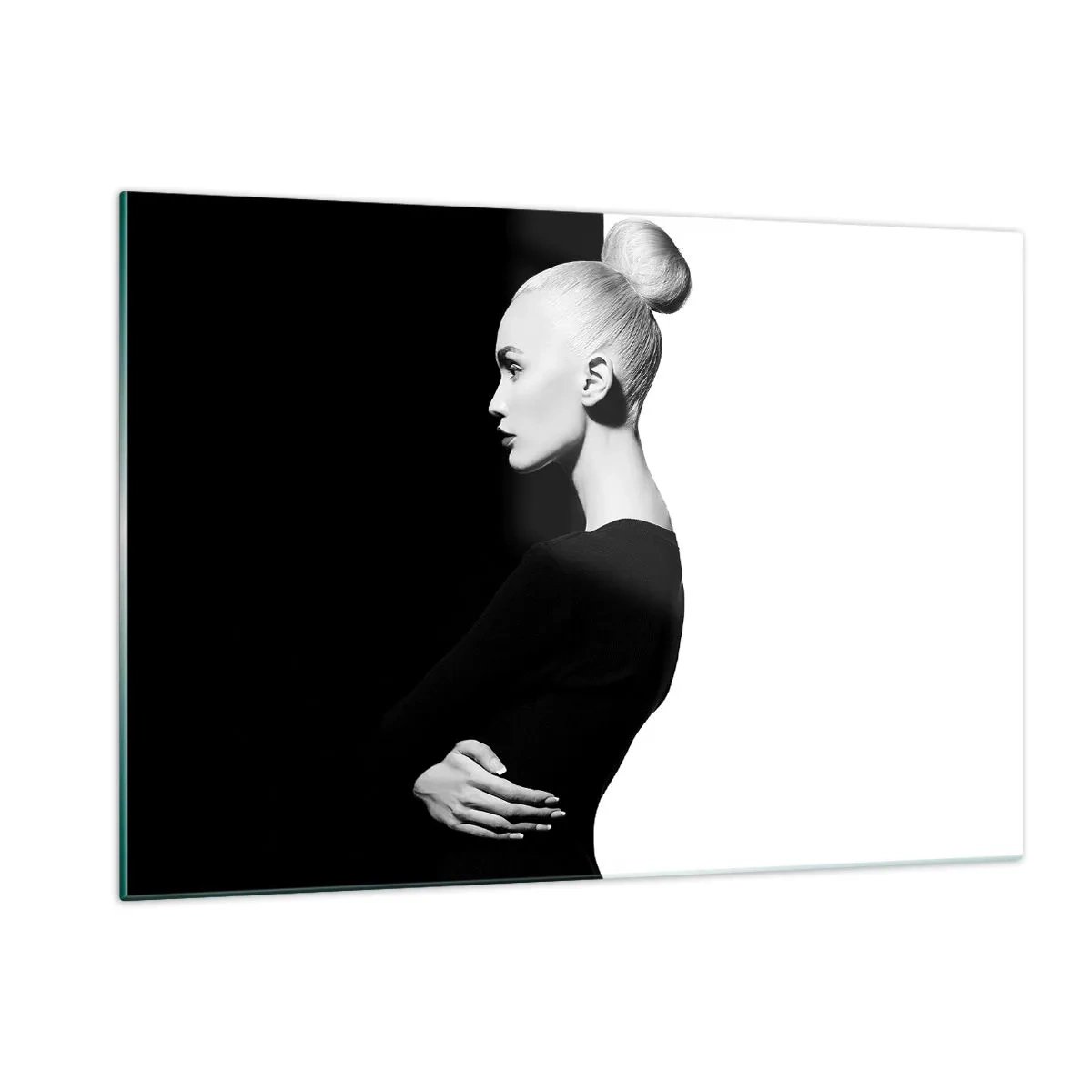 Billede på glas - Blot en kvinde - 120x80 cm