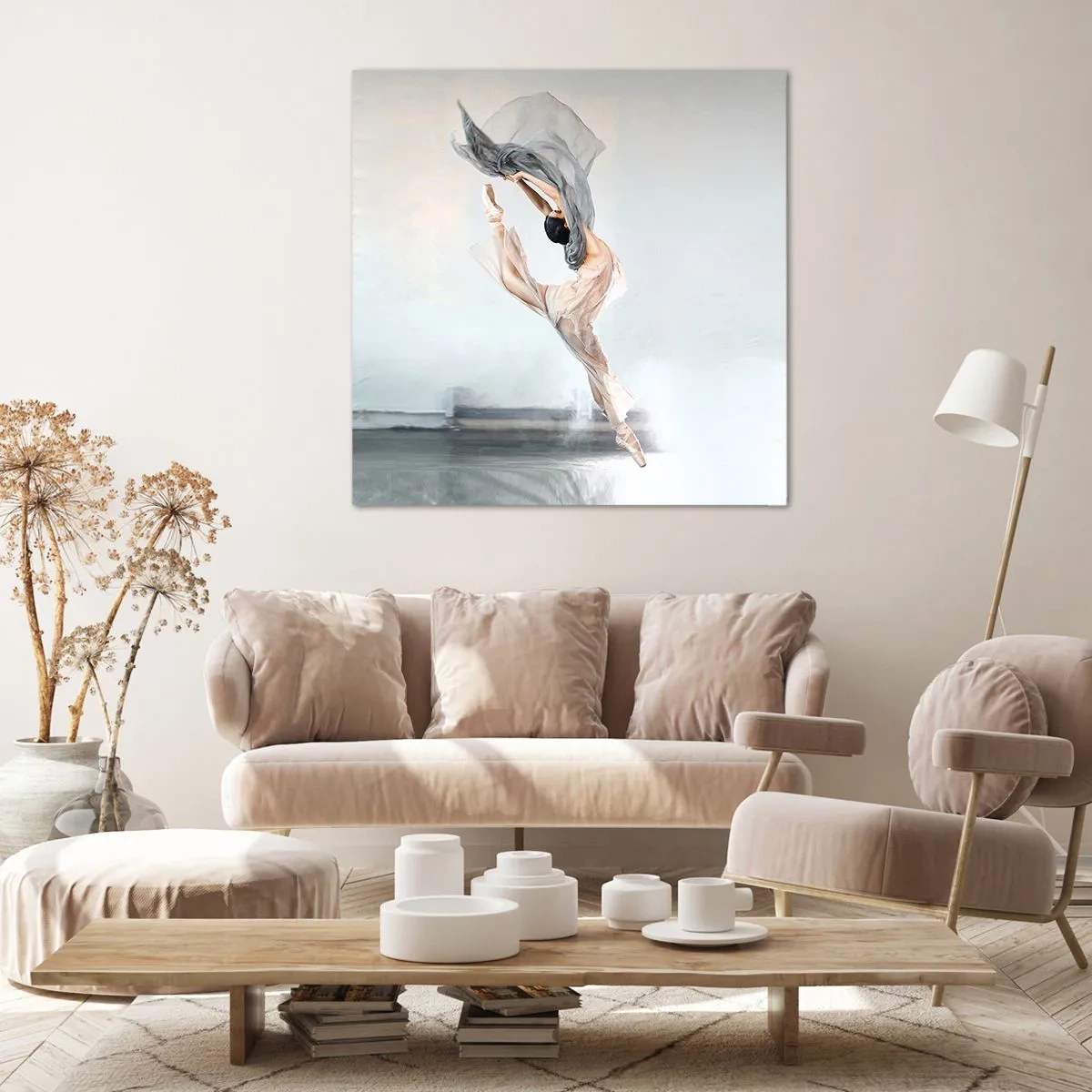 Lærredstryk - Billede på lærred - I dansende henrykkelse - 60x60 cm