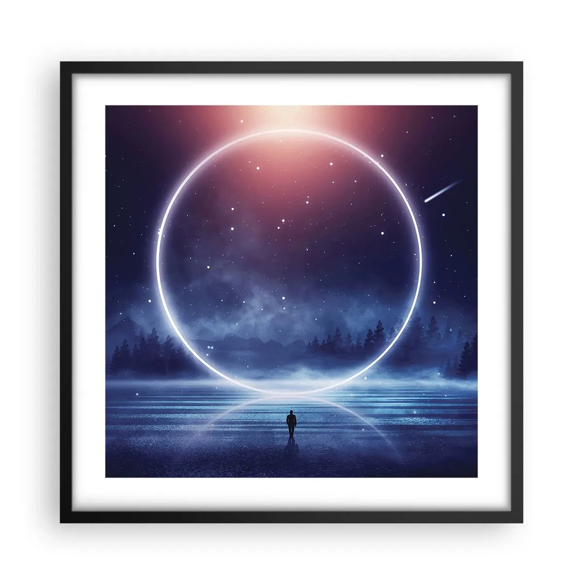 Plakat i sort ramme - De er allerede her... - 50x50 cm