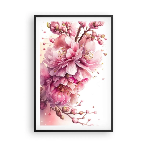 Plakat i sort ramme - Kirsebærblomst - 61x91 cm