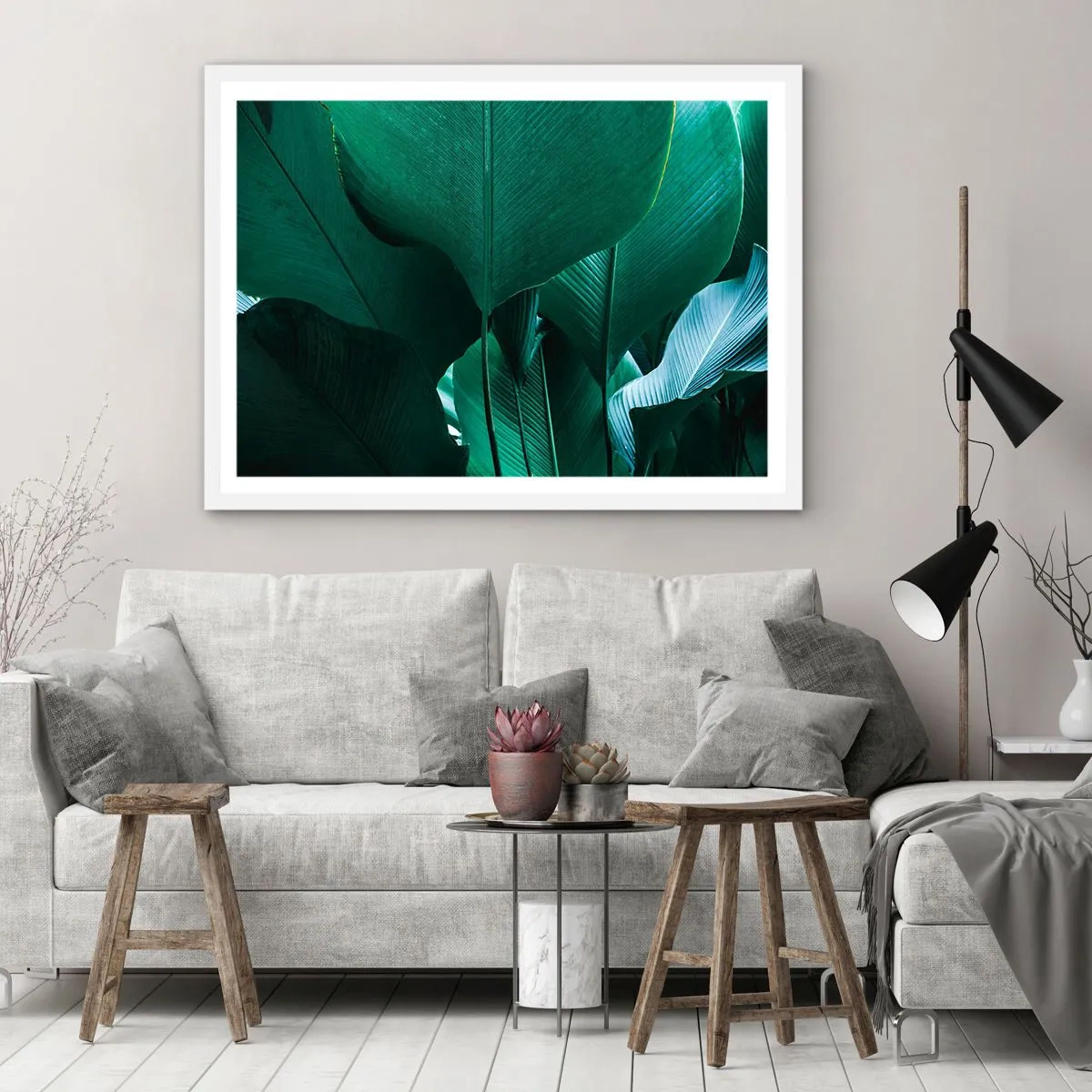 Plakat i hvid ramme - Mod lyset - 91x61 cm