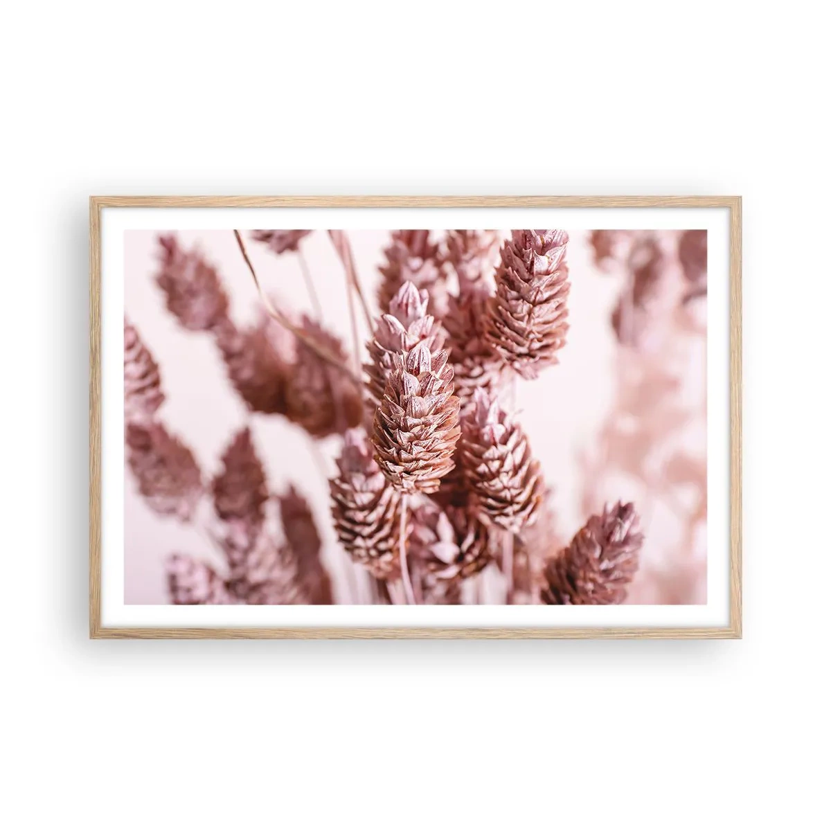 Plakat i ramme af lyst egetræ - Tilsyneladende ubemærket - 91x61 cm