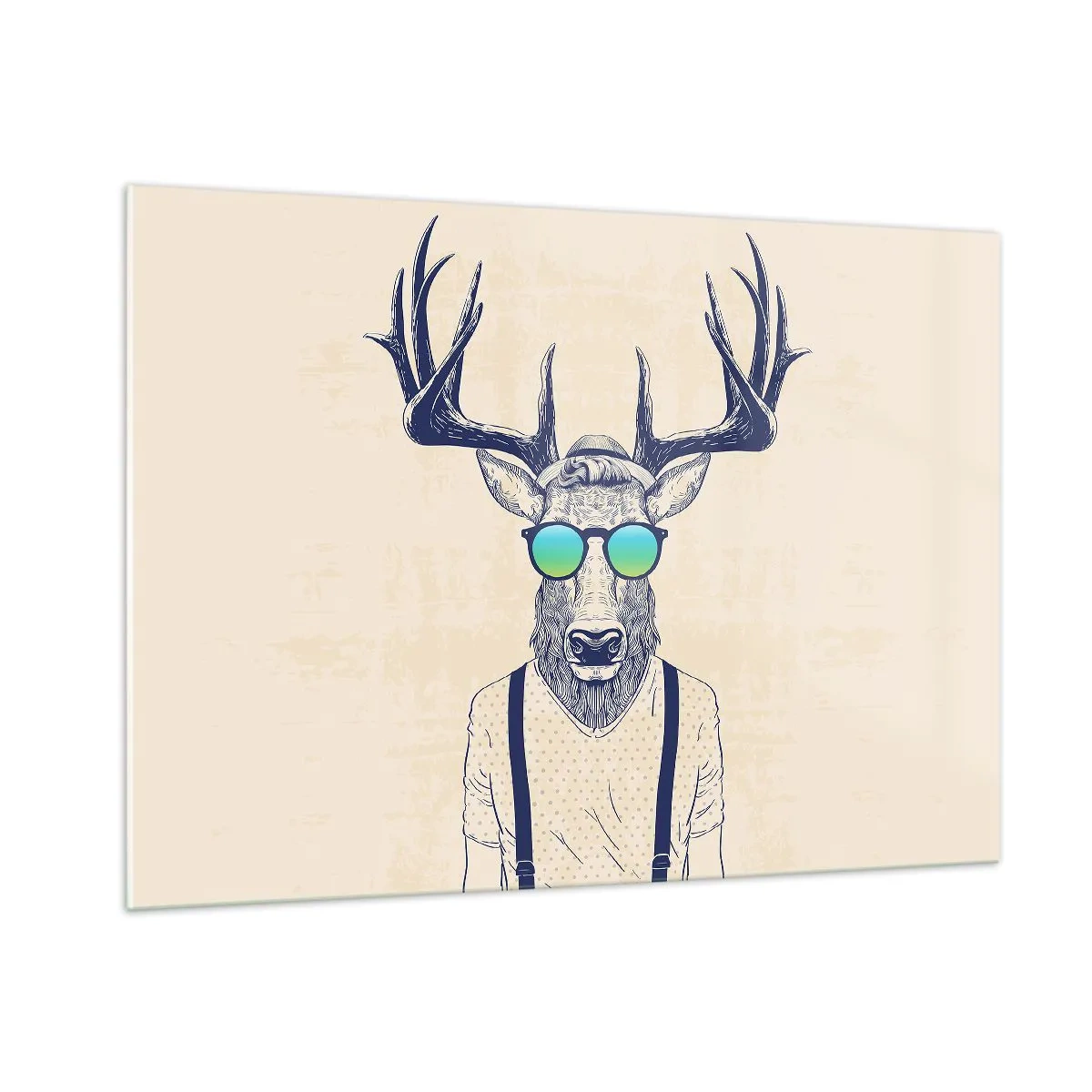 Billede på glas - Hvem forventede du? - 100x70 cm