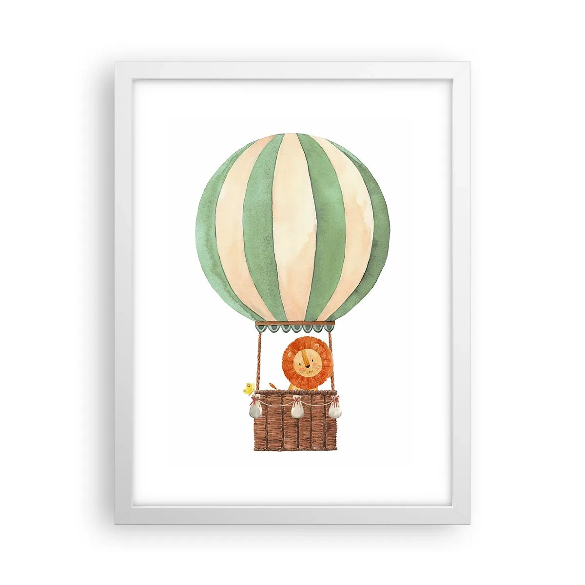Plakat i hvid ramme - Leons rejser - 30x40 cm