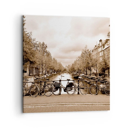 Lærredstryk - Billede på lærred - Hollandsk atmosfære - 70x70 cm