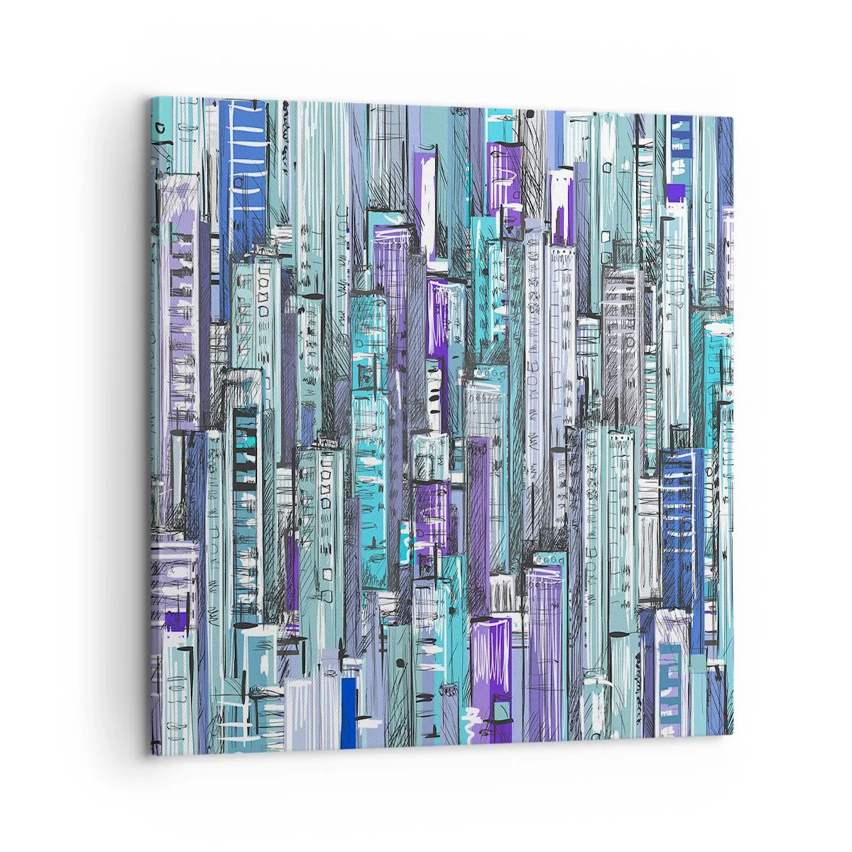 Lærredstryk - Billede på lærred - Blå fra himlen - 60x60 cm