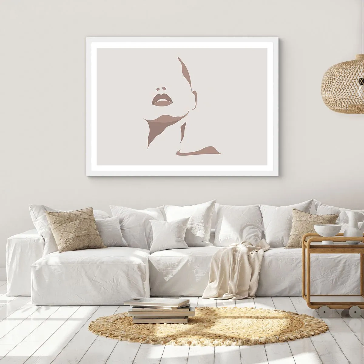 Plakat i hvid ramme - Skabt af lys og skygge - 91x61 cm