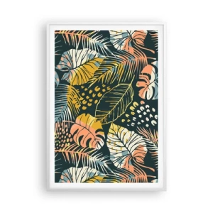 Plakat i hvid ramme - Løvrig fantasi - 70x100 cm