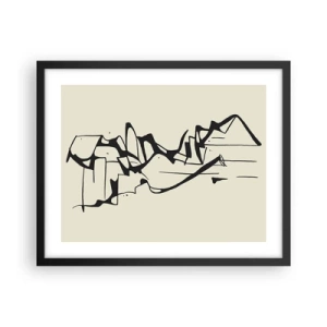 Plakat i sort ramme - Måske et landskab - 50x40 cm