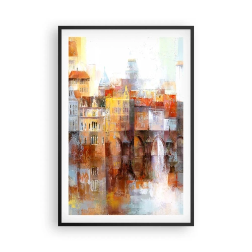 Plakat i sort ramme - Under broen også smuk - 61x91 cm