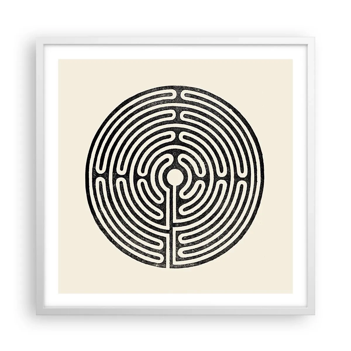 Plakat i hvid ramme - Mystisk orden - 60x60 cm