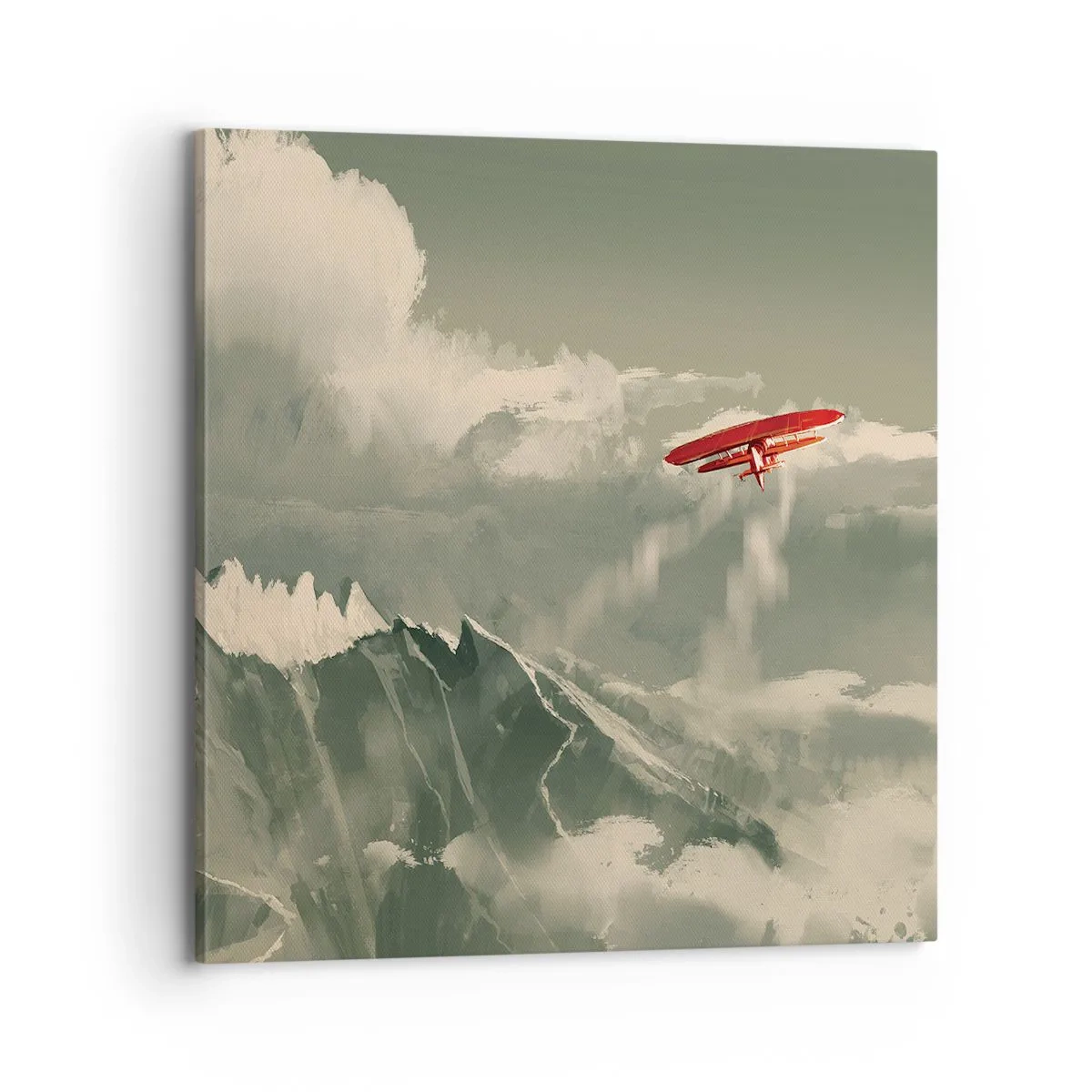 Lærredstryk - Billede på lærred - Frygtløs pioner - 70x70 cm