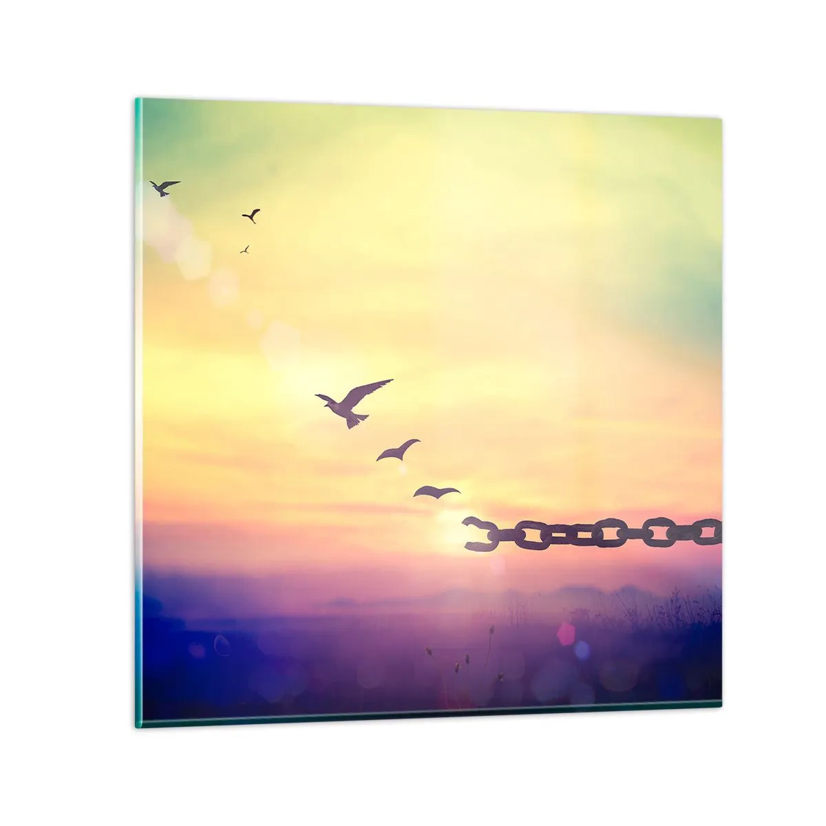 Billede på glas - Sejr for frihed - 50x50 cm