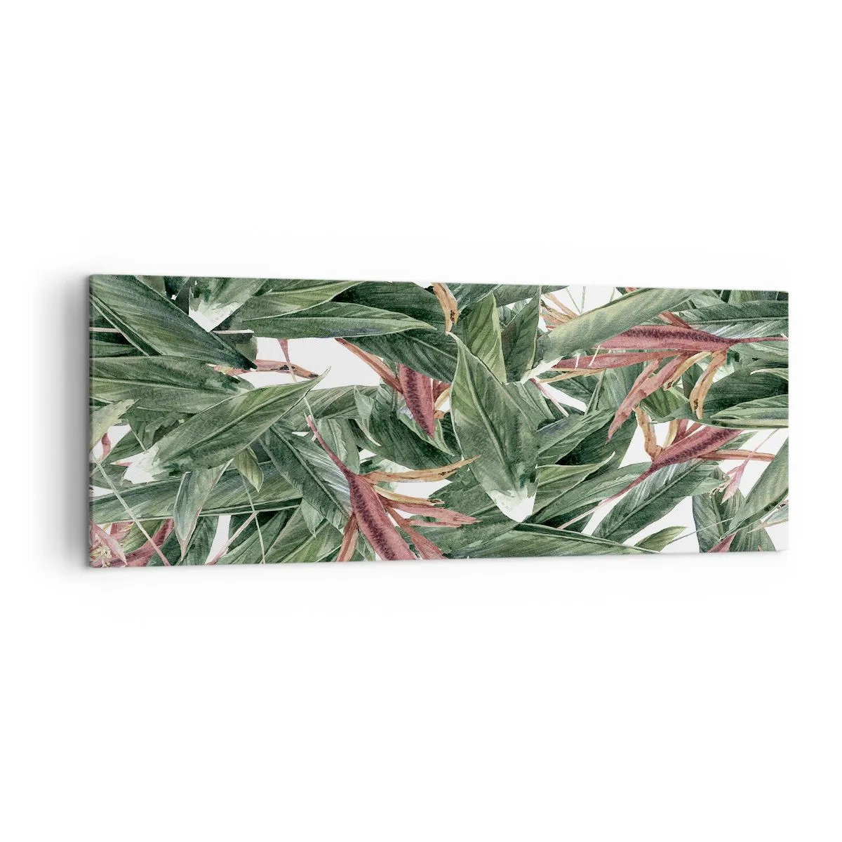 Lærredstryk - Billede på lærred - Smaragd- og syrenbuskads - 140x50 cm