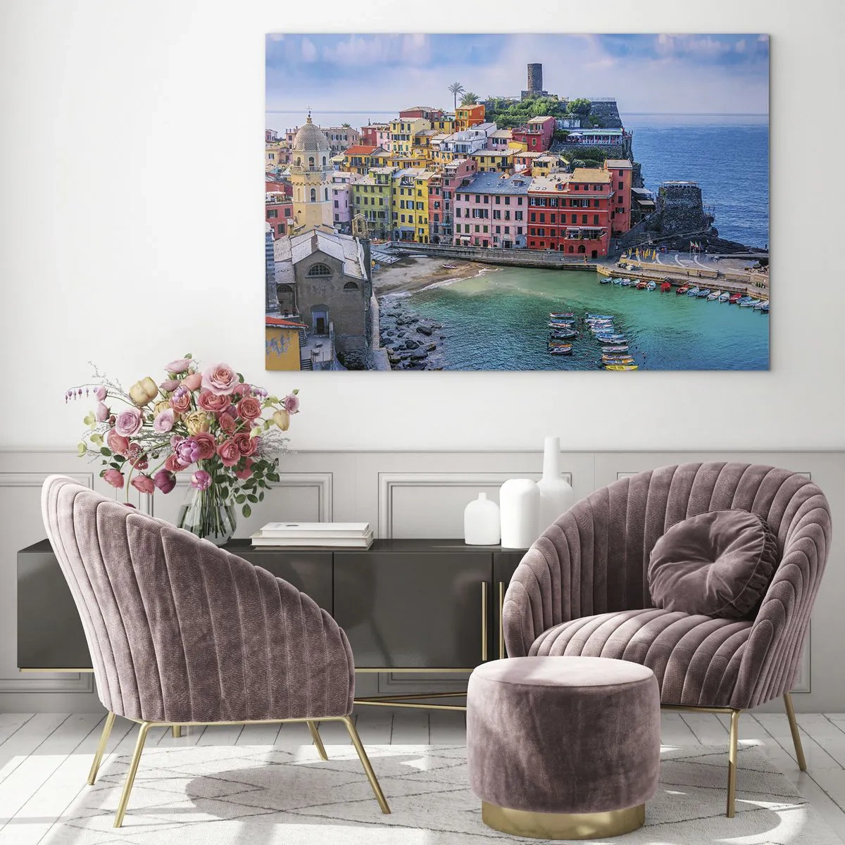 Billede på glas - Middelhavets magiske by - 100x70 cm