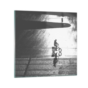 Billede på glas - Fremad, gennem byen - 40x40 cm