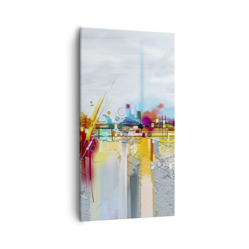 Lærredstryk - Billede på lærred - Glædens bro over livets flod - 55x100 cm