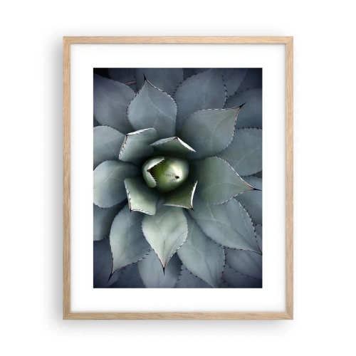 Plakat i ramme af lyst egetræ - Lokkemad og advarsler - 40x50 cm