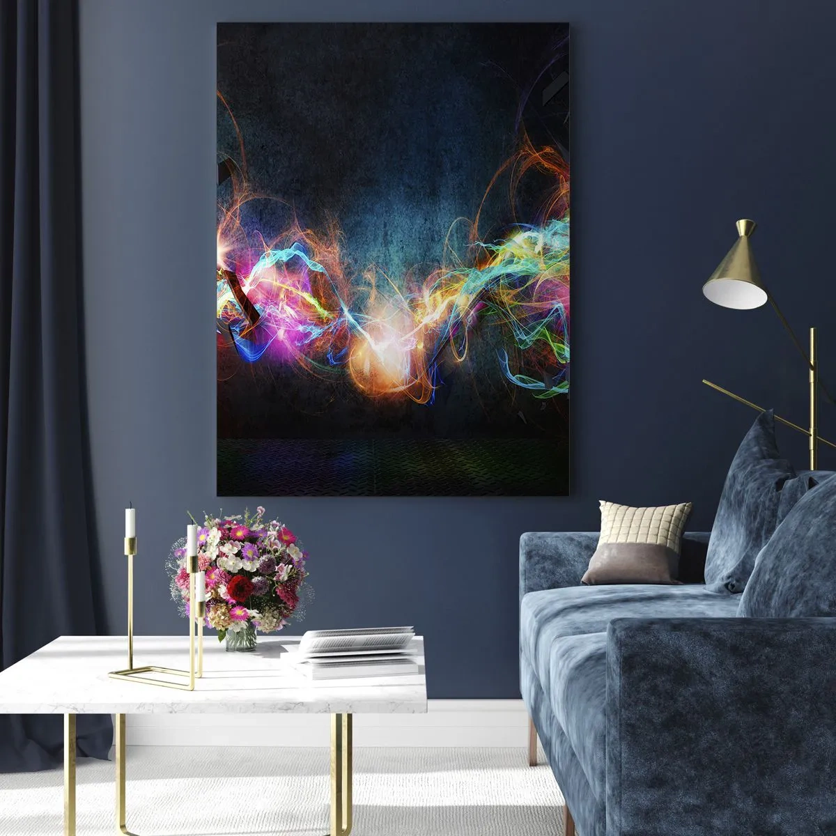 Billede på glas - Glædeligt imod mørket - 50x70 cm