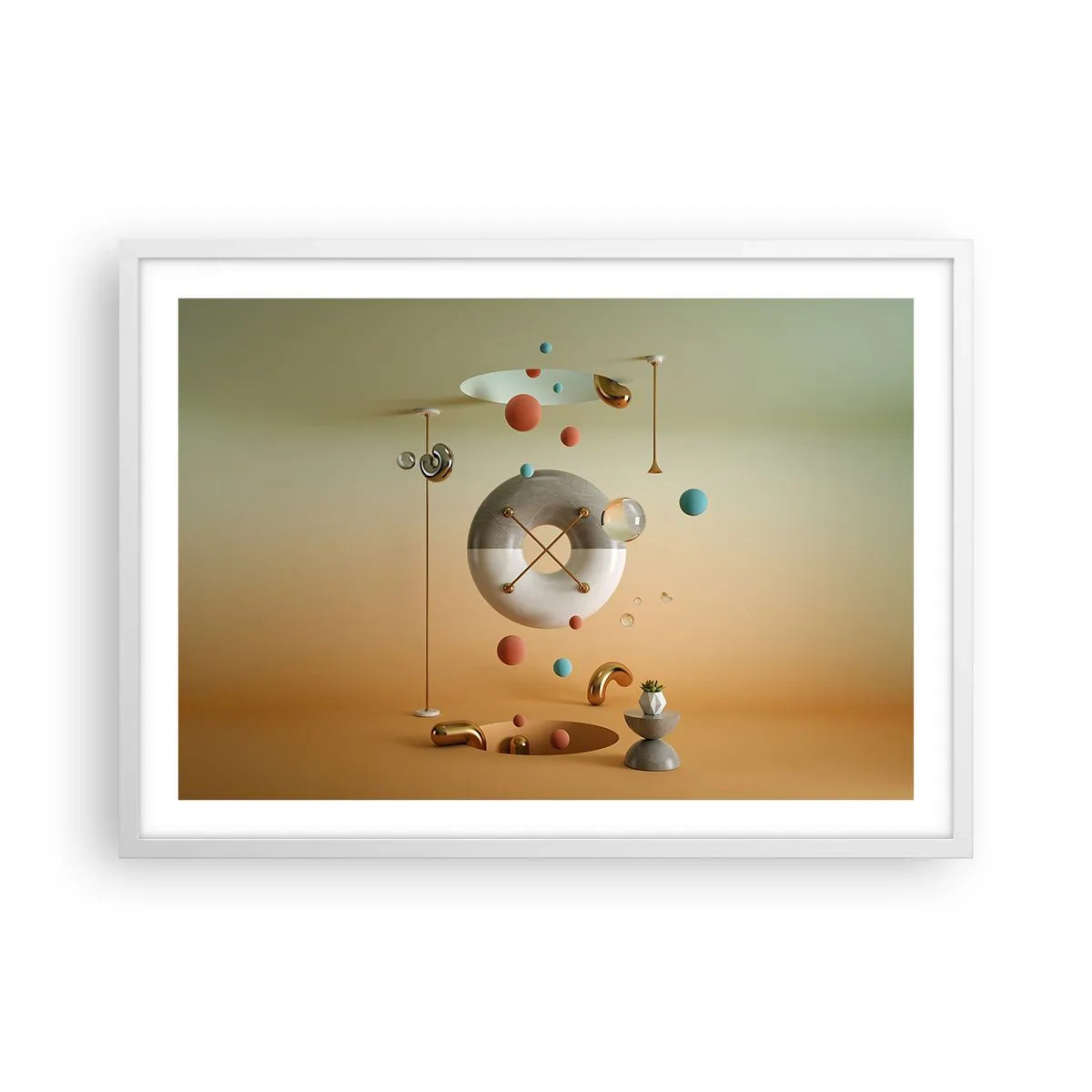 Plakat i hvid ramme - Alt kan ske - 70x50 cm