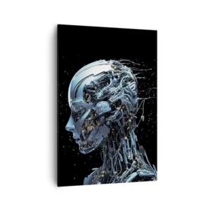 Lærredstryk - Billede på lærred - Teknologi er en kvinde - 70x100 cm