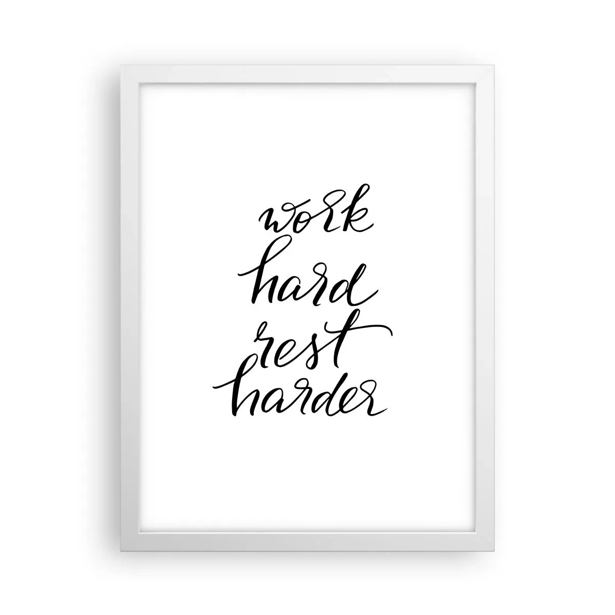 Plakat i hvid ramme - Balance i livet - 30x40 cm