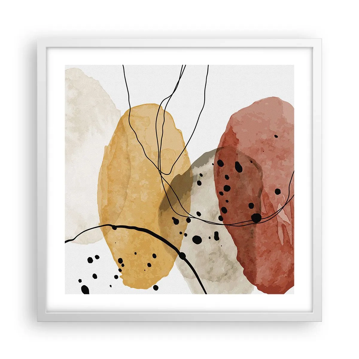 Plakat i hvid ramme - Som lys, klar luft - 50x50 cm