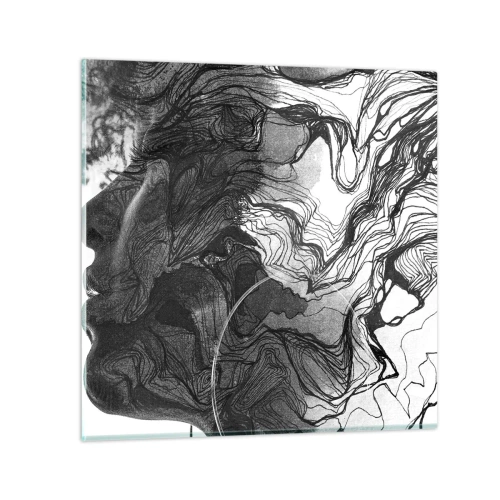 Billede på glas - Forviklet i drømme - 30x30 cm