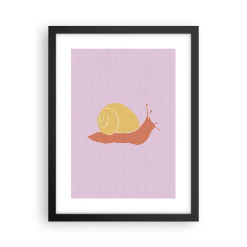 Plakat i sort ramme - Der er ingen hastværk - 30x40 cm