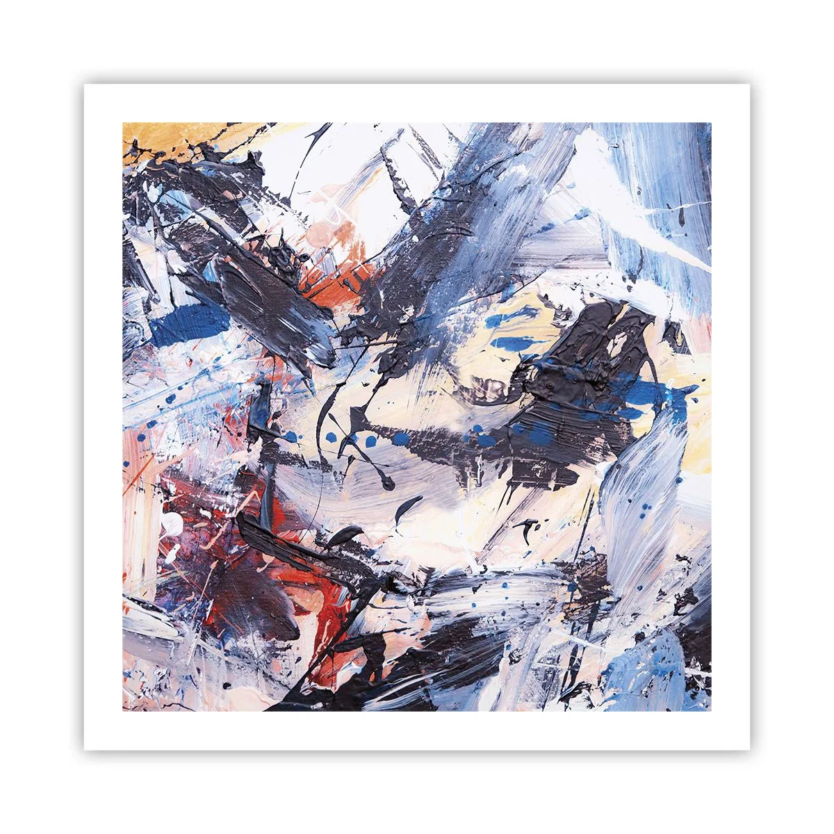 Plakat - Abstraktionens vanvittige dans - 60x60 cm