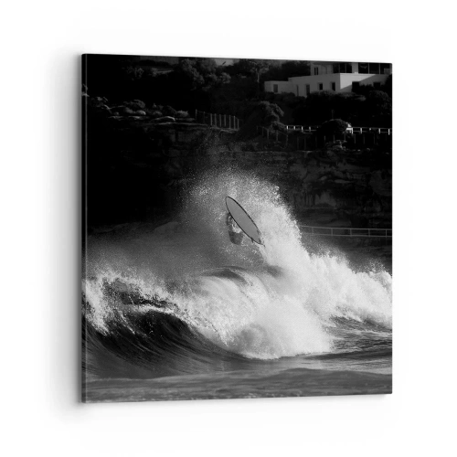 Lærredstryk - Billede på lærred - Udfordring accepteret! - 70x70 cm