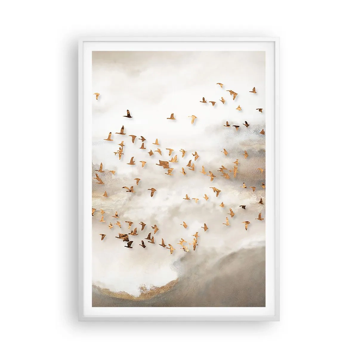 Plakat i hvid ramme - Det er på tide... - 70x100 cm