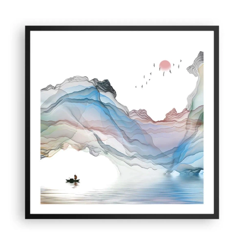 Plakat i sort ramme - Mod krystalbjergene - 60x60 cm