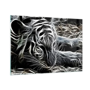 Billede på glas - En undersøgelse af kattens lethed - 100x70 cm