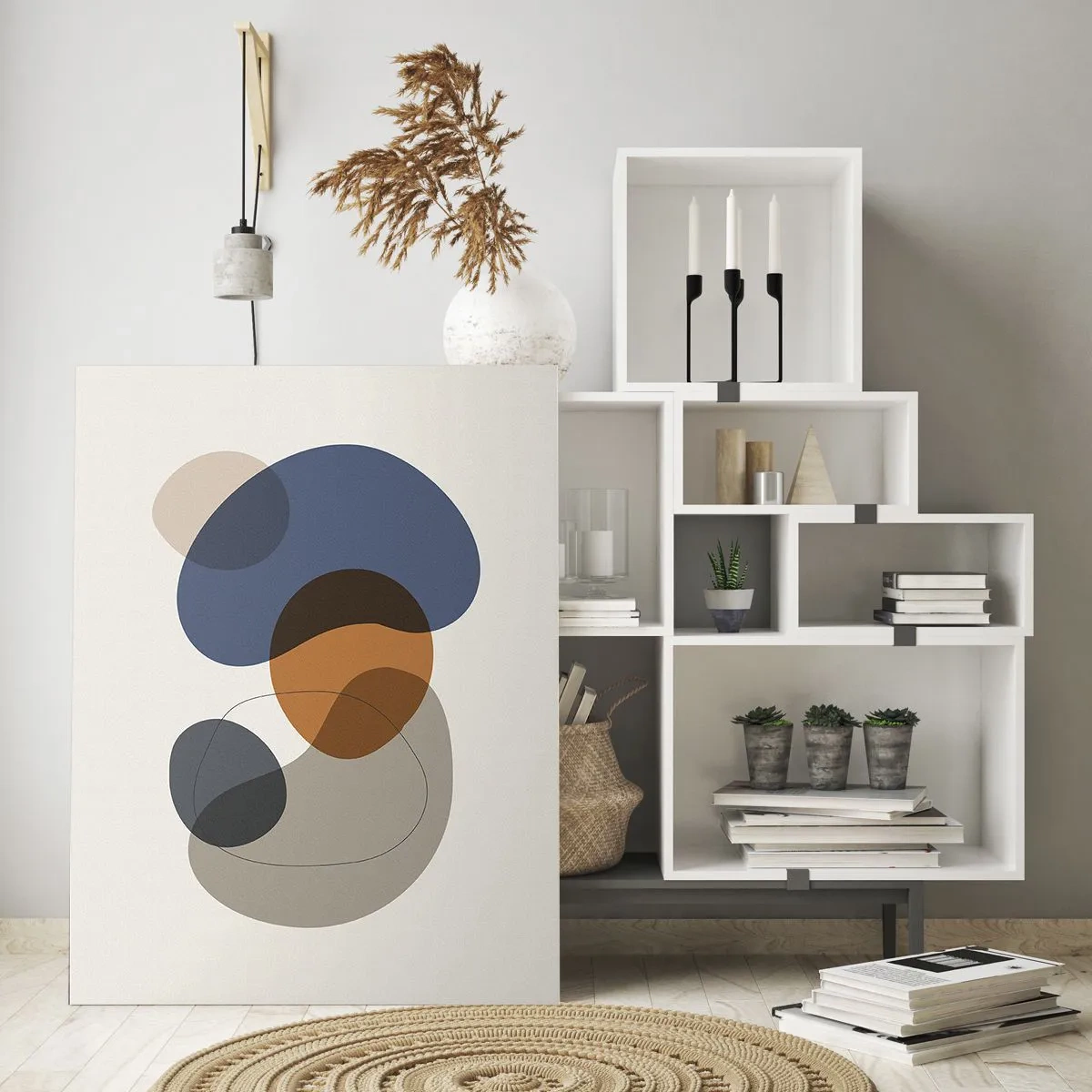 Billede på glas - Dråber af farve - 50x70 cm