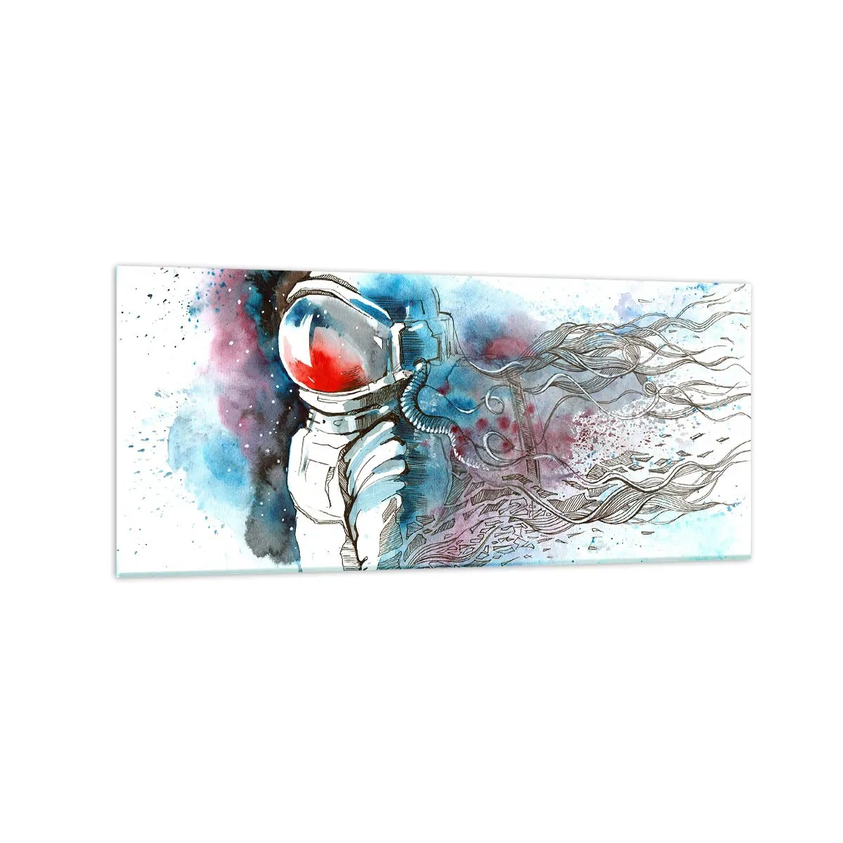 Billede på glas - Alene med kosmos - 120x50 cm