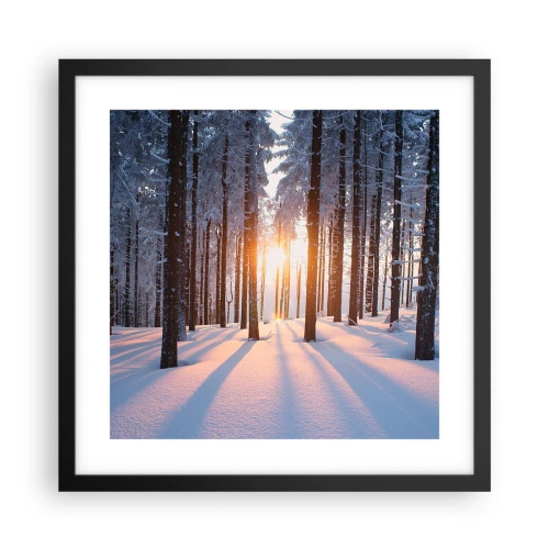 Plakat i sort ramme - Klart i sort og hvidt - 40x40 cm