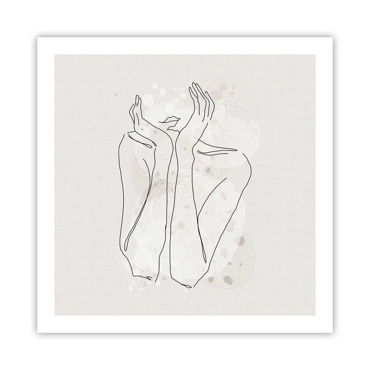 Plakat - En drømmende stund - 60x60 cm