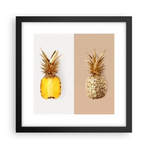 Plakat i sort ramme - Ananas til os - 30x30 cm