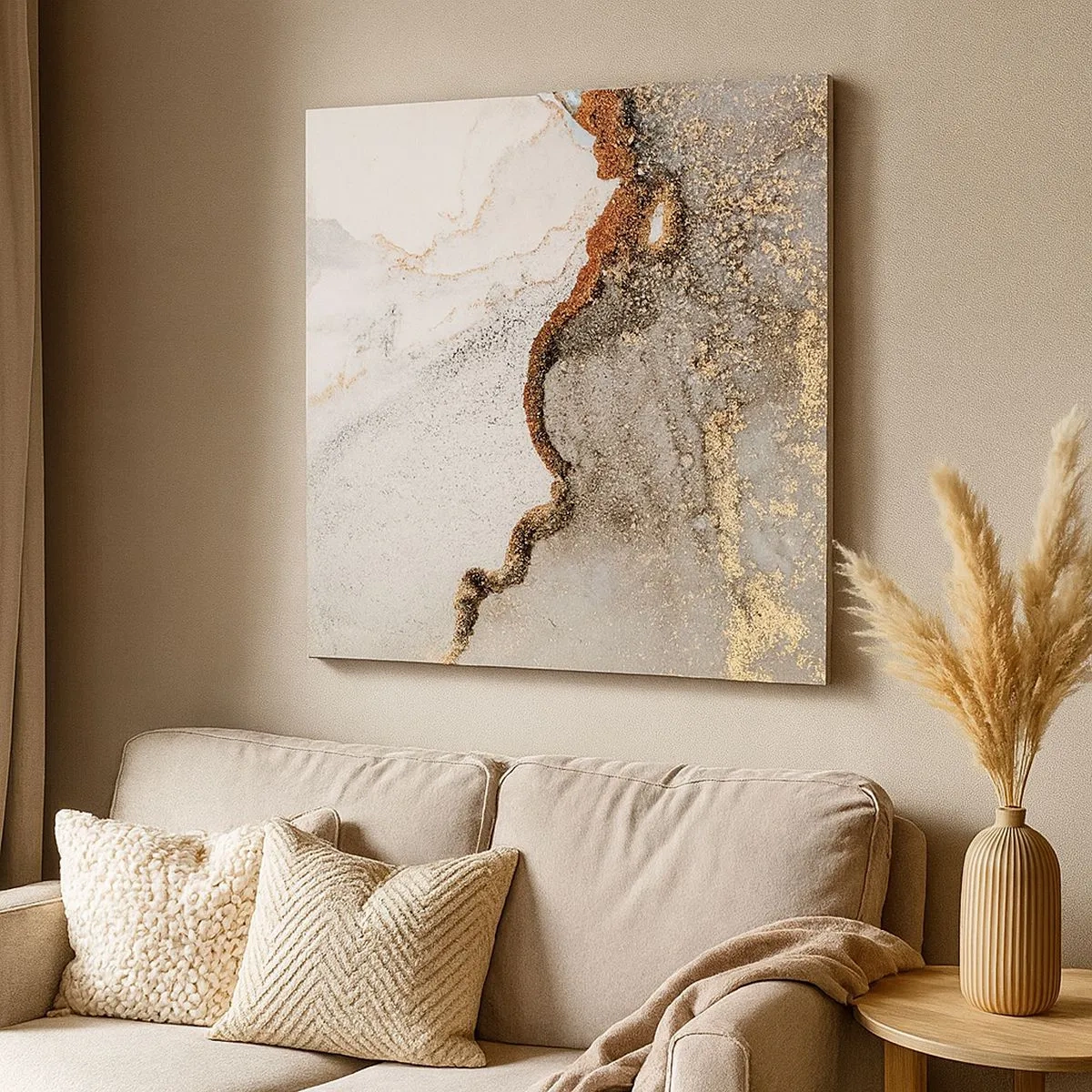 Lærredstryk - Billede på lærred - På farvegrænsen - 30x30 cm