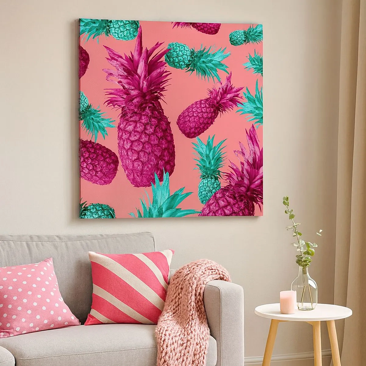 Lærredstryk - Billede på lærred - Frihed er sødt - 30x30 cm