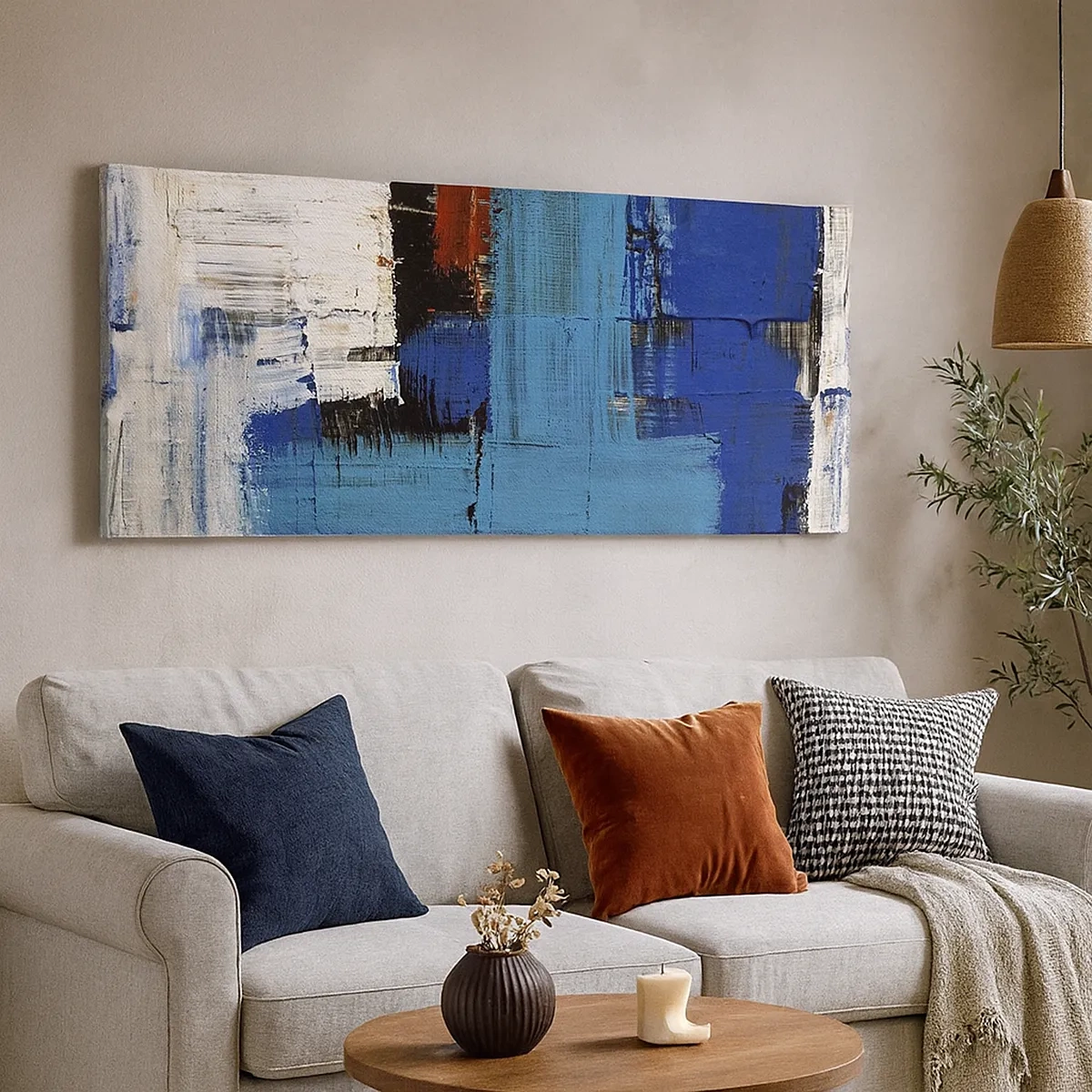 Lærredstryk - Billede på lærred - Det blås hemmelighed - 30x30 cm