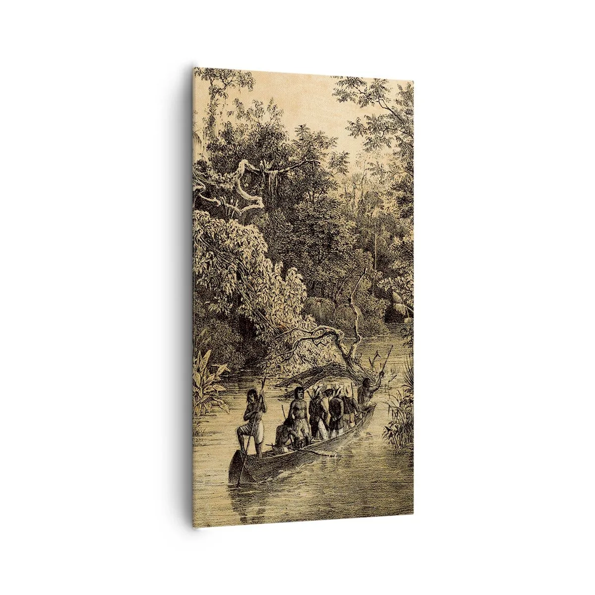 Lærredstryk - Billede på lærred - Rejsen til kilden - 65x120 cm