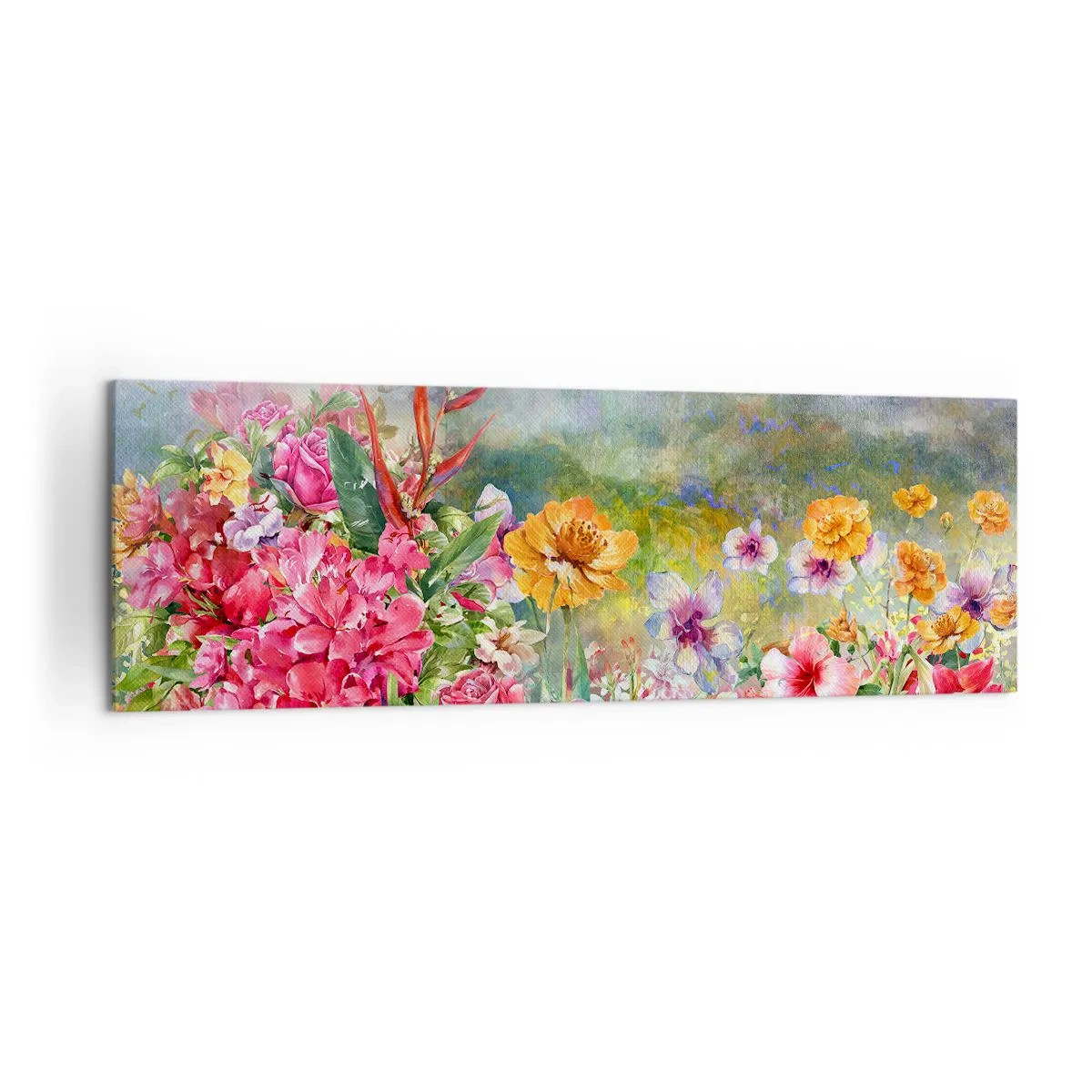 Lærredstryk - Billede på lærred - En have, der er gået amok - 160x50 cm