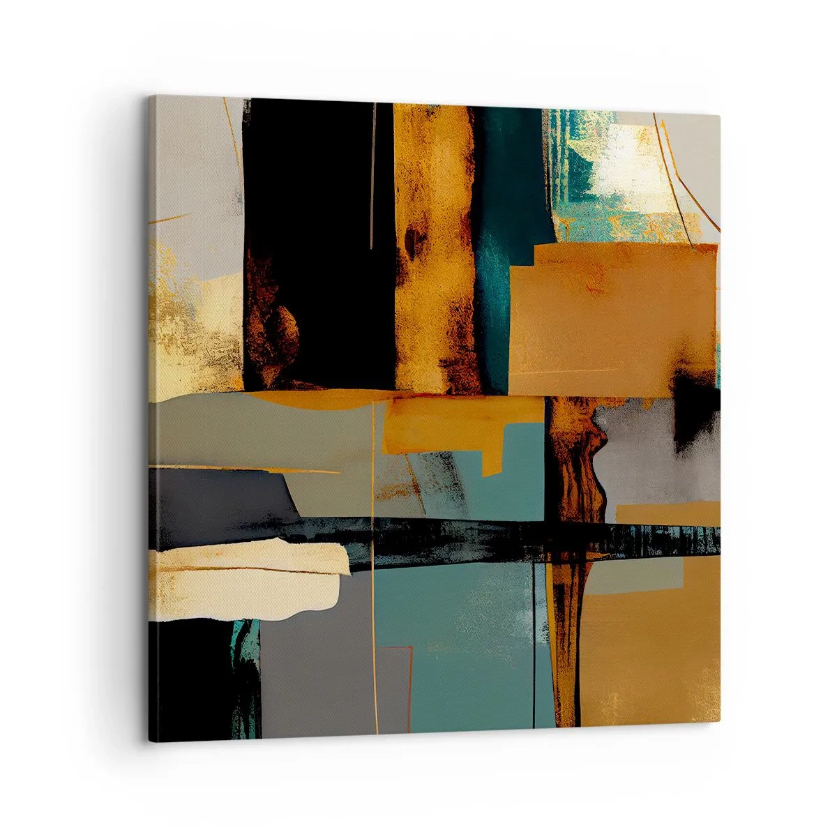 Lærredstryk - Billede på lærred - Abstraktion - lys og skygge - 60x60 cm