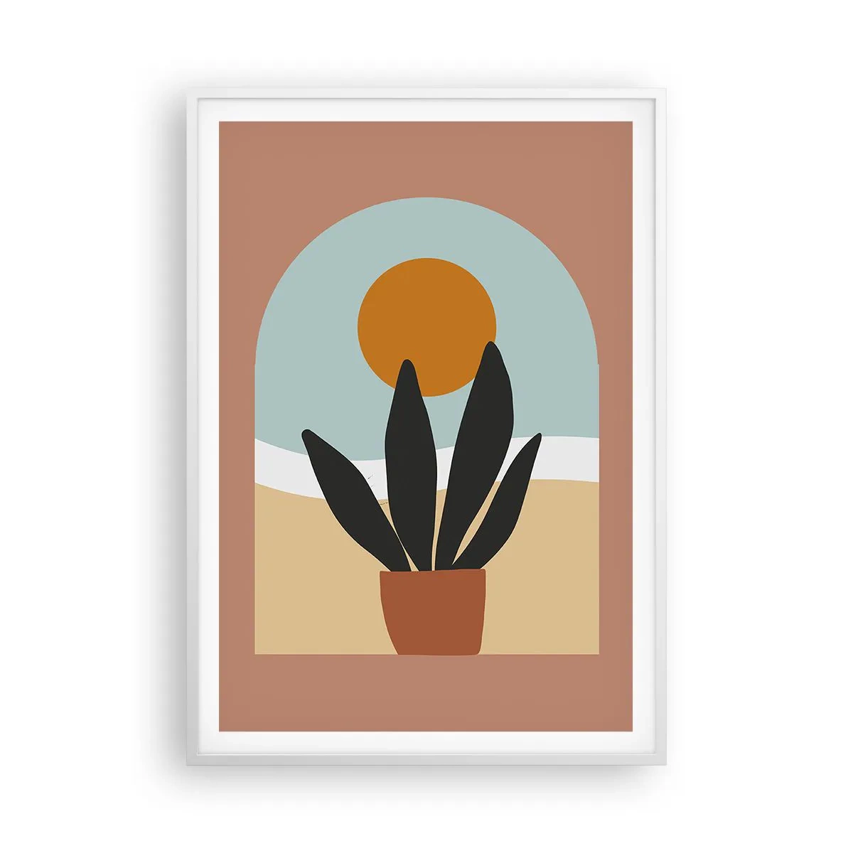 Plakat i hvid ramme - Små glæder - 70x100 cm