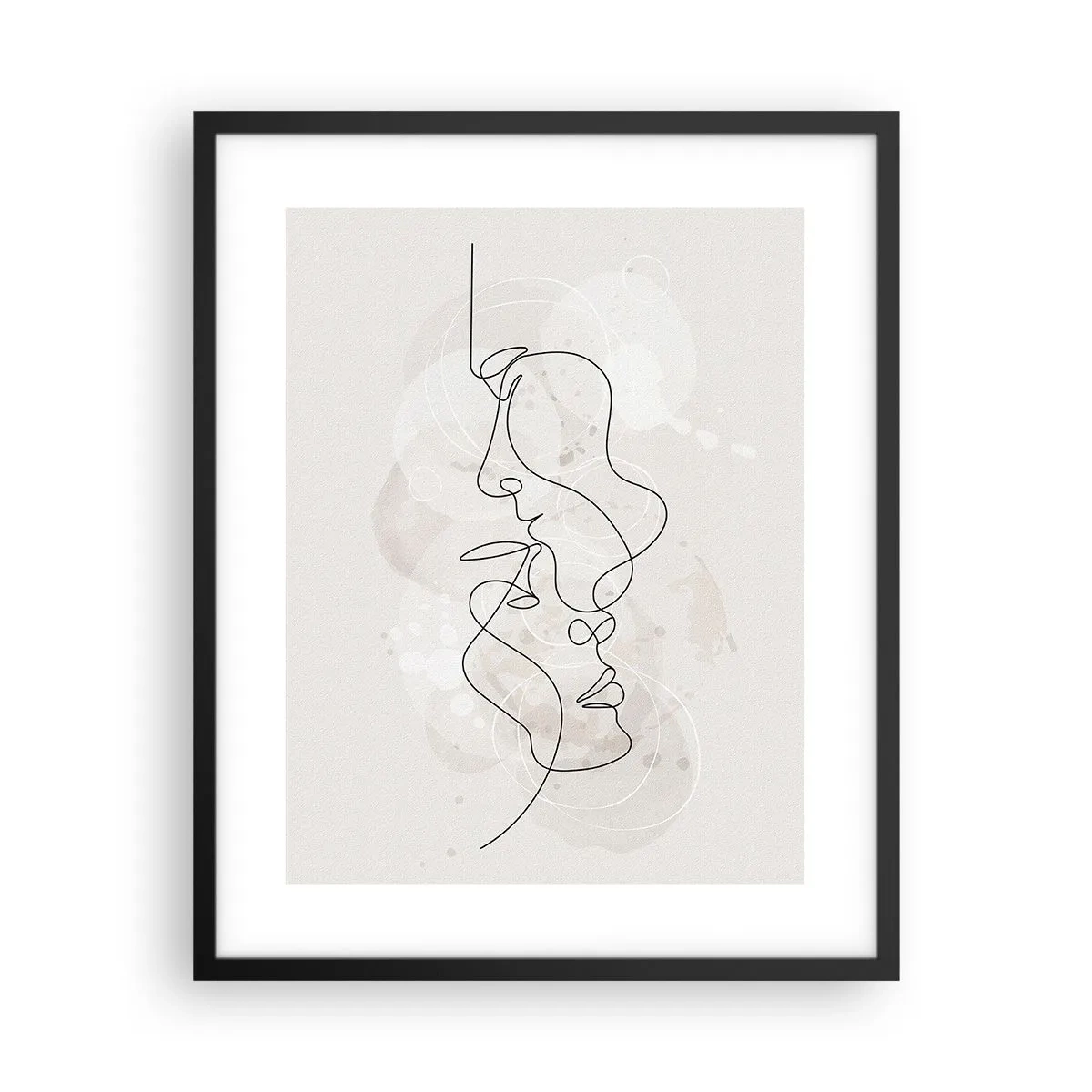 Plakat i sort ramme - Omfavnet i en omfavnelse - 40x50 cm