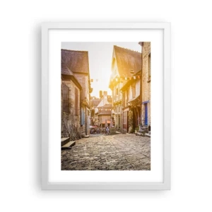 Plakat i hvid ramme - Byens hvide spøgelse - 30x40 cm