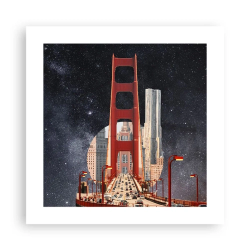 Plakat - Altid i centrum - 40x40 cm