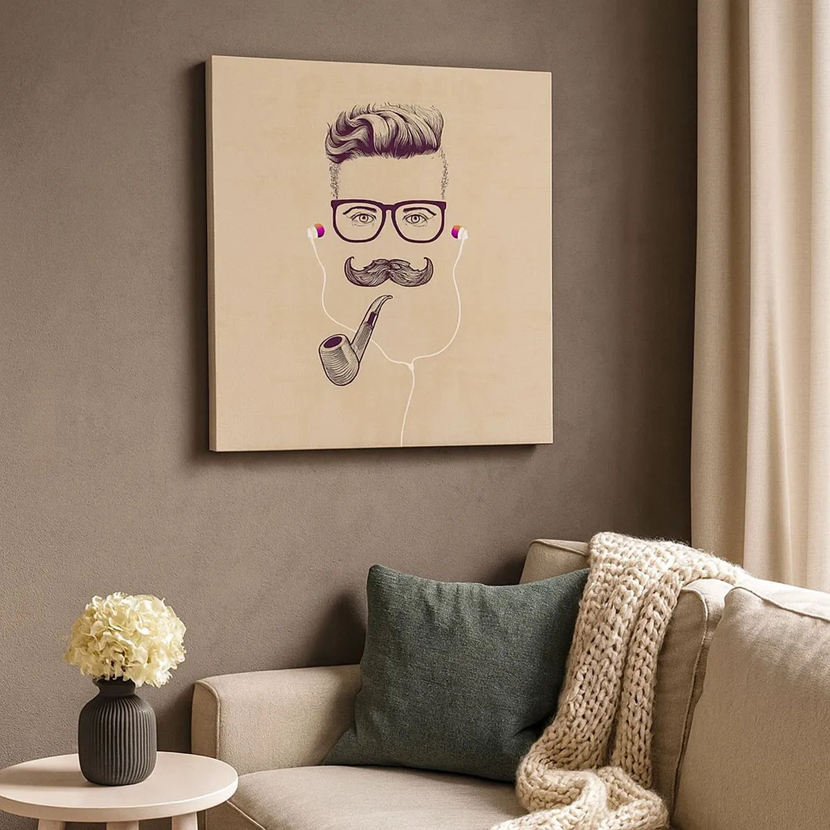 Lærredstryk - Billede på lærred - En rigtig mand? - 30x30 cm